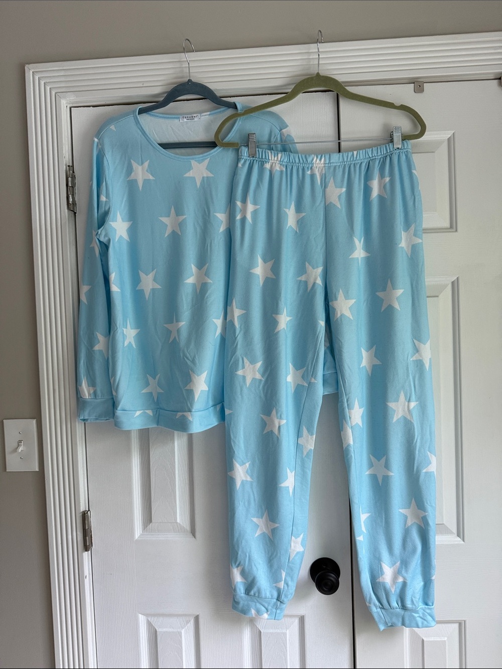 Light blue star pajama set